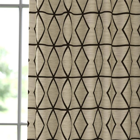 Pivot  Fabric by Scion in Taupe/Onyx