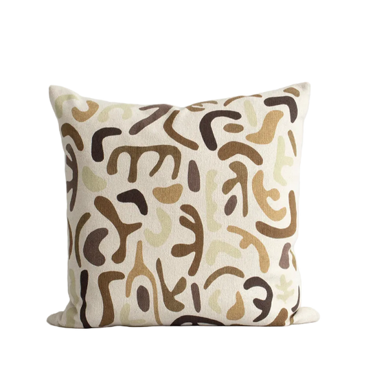 Silhouette Cocoa Cushion Cover - 50cm x 50cm- By Baya