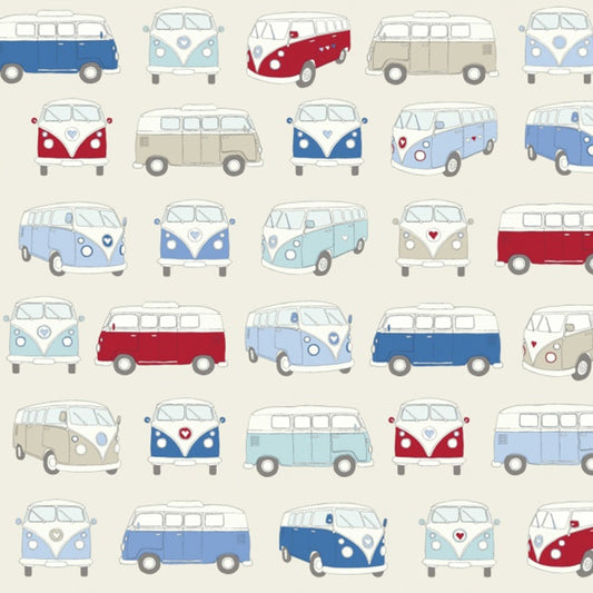 VW Campervan Fabric by Harlequin in Blue (Remnant)